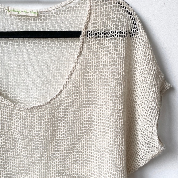 Urban Outfitters netted top in cream - Picture 3 of 6